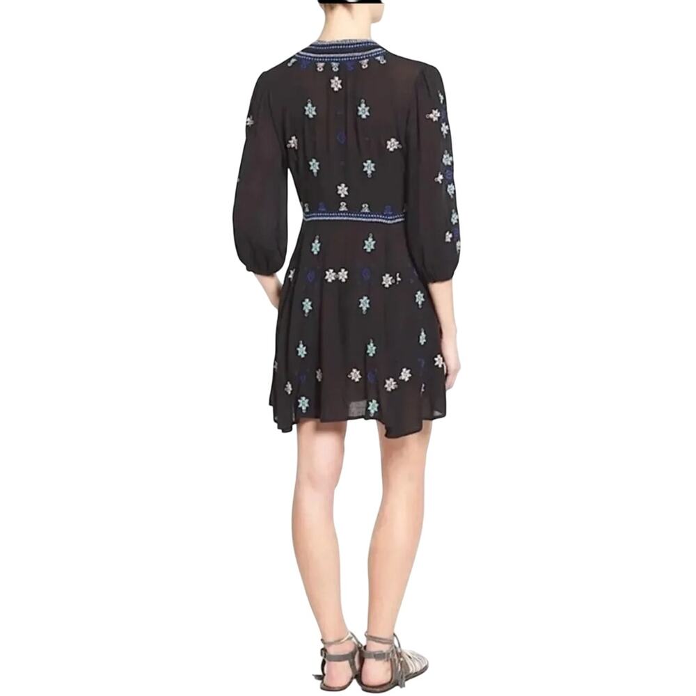 Free People Stargazer Swing Embroidered Mini Dress, Boho, Size Medium - Picture 4 of 10